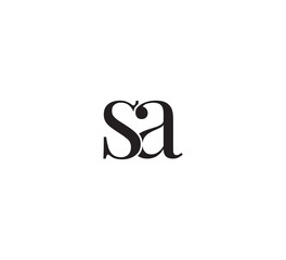 Fototapeta premium Elegant Serif Monogram Logo with Overlapping Initial Letters – Vintage and Modern Branding Design sa