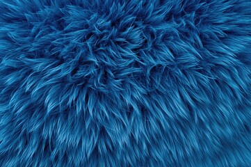 Fototapeta premium Soft blue shag rug on a white background