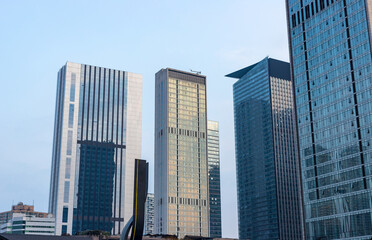 Obraz premium High-rise office building on Chunxi Road, Chengdu, Sichuan