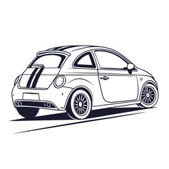 Simple red car silhouette icon for automotive or transport themes