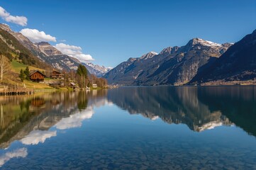 Mountain lake in the Alps