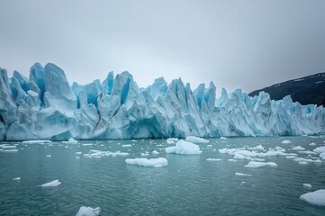 Glacier with a blue ice lagoon