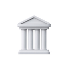 Obraz premium Isolated parthenon icon on a transparent architecture content minimalist view