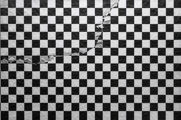 Fototapeta premium Monochrome grid patterned chessboard design