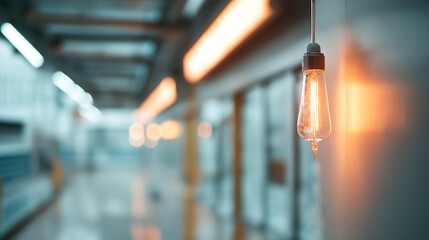 Contemporary medical facility hallway featuring clean architecture with motion blur effect, showcasing healthcare environment with professional lighting and sterile hospital atmosphere