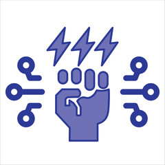 revolution icons. simple colored vector illustration