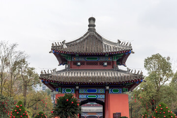 Naklejka premium Ancient-style Chinese architectural towers