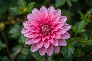 Fototapeta premium Gorgeous Pink Dahlia Flower Bloom
