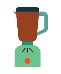 Colorful Flat Design Blender Icon for Kitchen and Food Preparation
