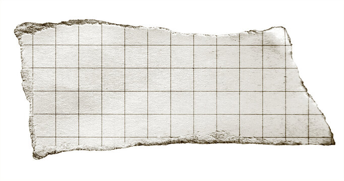 torn brown paper vintage note grid memo black and white	
