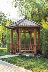 Ancient-style wooden pavilion architecture