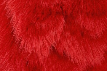 Vibrant crimson synthetic fur backdrop