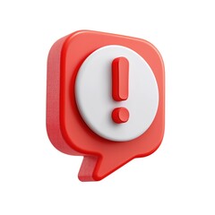 Warning Alert Exclamation 3D Icon