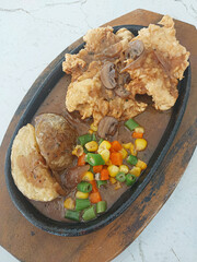 Sizzling Hotplate Chicken with Mushroom Sauce
