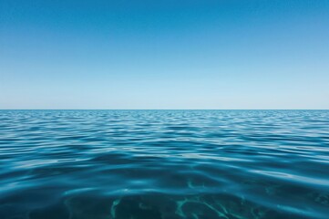 Obraz premium Serene ocean surface with gentle waves