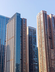 Obraz premium High-rise buildings on Tianfu Avenue in Chengdu