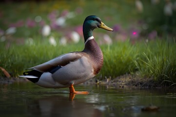 Obraz premium Lovely Waterfowl in a Green Space
