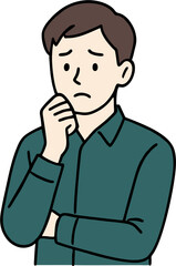 Flat vector illustration of a young man holding a bag in hand, simple modern design, perfect for business, travel, shopping, fashion, lifestyle, and e-commerce related projects.