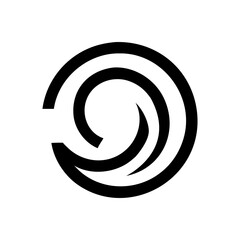 Minimalist abstract spiral logo clean modern swirl silhouette creative decorative vector design