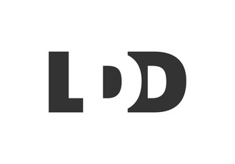 LDD logo design. Initial letter L D D bold font style for tech startups, consulting, corporate branding. Creative company name, headlines typography identity, trendy logotype.