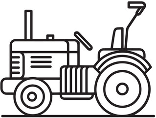 Obraz premium Classic Rototiller Equipment Icon in Sleek Minimal Clean Agricultural Vector Art