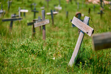 Tombs in Sad Hill Cemetery