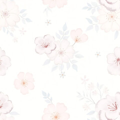 Delicate Floral Seamless Pattern in Pastel Tones
