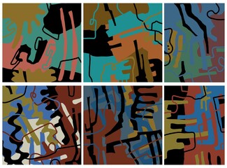 Minimal abstract image for printing. Picture for modern interiors. The picture is painted by hand on a tablet. © neurostructure