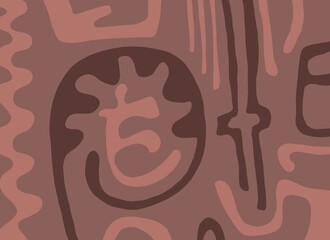 Minimal abstract image for printing. Picture for modern interiors. The picture is painted by hand on a tablet. © neurostructure