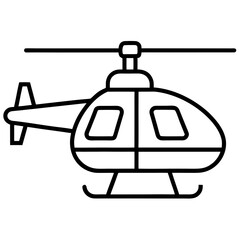 Helicopter line art vector