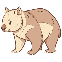 Fototapeta premium Cute cartoon wombat