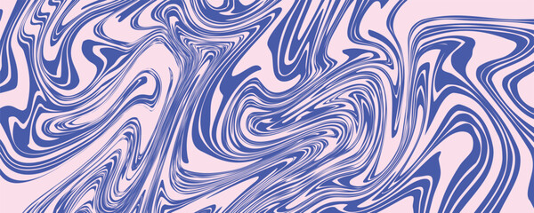 Abstract background pattern with colorful waves. Psychedelic groovy trippy y2k retro seamless pattern in blue and pink colors