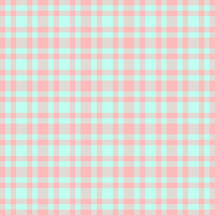 Clothing vector texture fabric, thanksgiving check textile pattern. 1950s plaid tartan background seamless in light color.