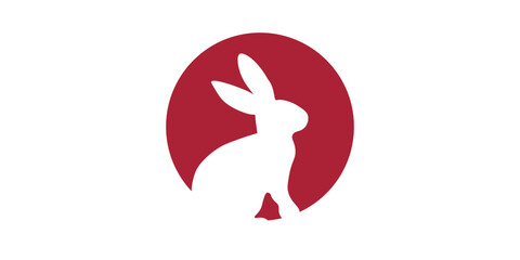 Happy Easter banner, greeting card, poster, holiday cover, social media post. Vector square background with , Bunny inside egg. EPS 10.