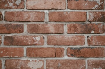 Obraz premium Water seeps into the bricks, causing an aged appearance.