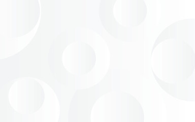 Abstract geometric background with white circles- Vector banner design-Creative white background-3d circular shape elegant background