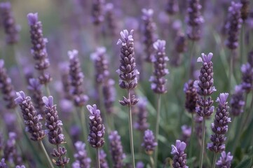 Obraz premium Close-up of blooming lavender flowers