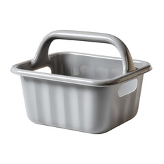 Grey Plastic Basket for Storage Solutions, Indoor Use, Modern Design, Functional Style