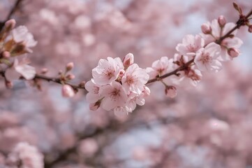 Obraz premium Generative AI creates petals inspired by cherry blossoms