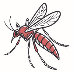 Red mosquito insect