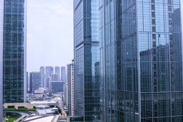 The architectural landscape in the city center of Chengdu, Sichuan Province, China