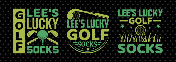 Golf Socks SVG Bundle | Lee’s Lucky Golf Digital Design for Sports T-Shirts