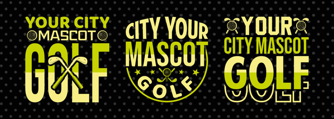 Golf SVG Bundle | Your City Mascot Digital Design for Cricut & Silhouette