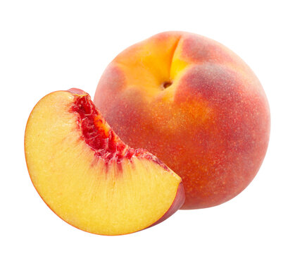 peach isolated on white background