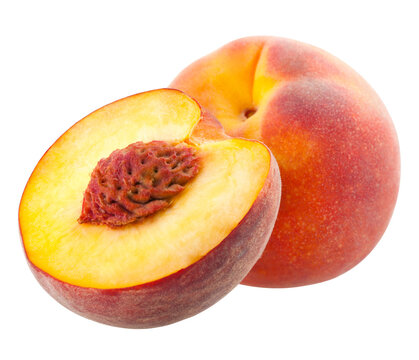 peach isolated on white background