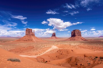 Naklejka premium View of a famous tribal park from the northeast along a major highway
