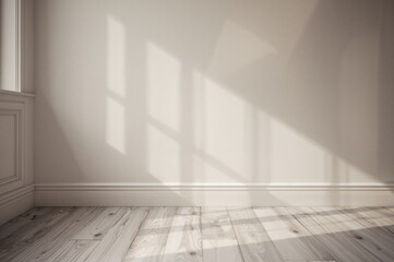 Soft matte wall paired with white baseboard and wood-look tile flooring
