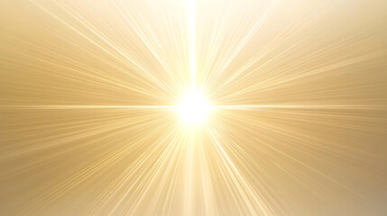 Golden starburst radiating soft glowing light for illuminating designs