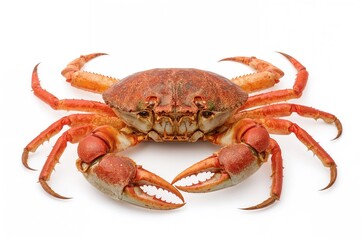 Giant crab or ocean crab smart crab. Single crab creature on a white backdrop.