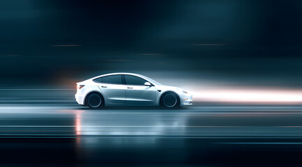 Obraz premium fast moving car